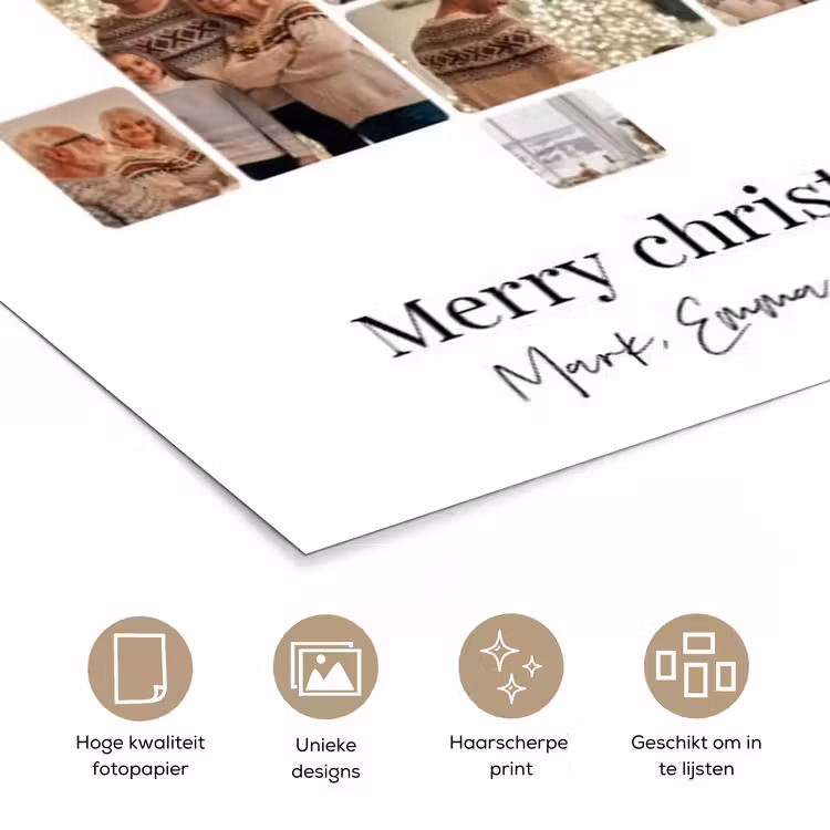 Gepersonaliseerde poster - Merry Christmas - Collage — 5