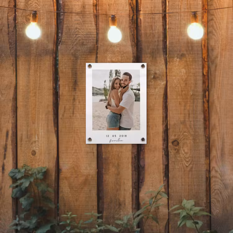 Gepersonaliseerde tuinposter - Forever Love - Witte Border — 2