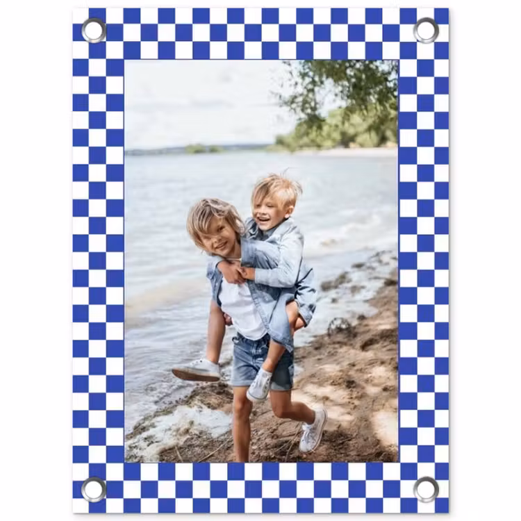 Gepersonaliseerde tuinposter - Geruite border — 1