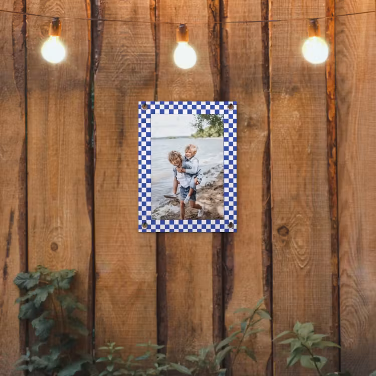 Gepersonaliseerde tuinposter - Geruite border — 2