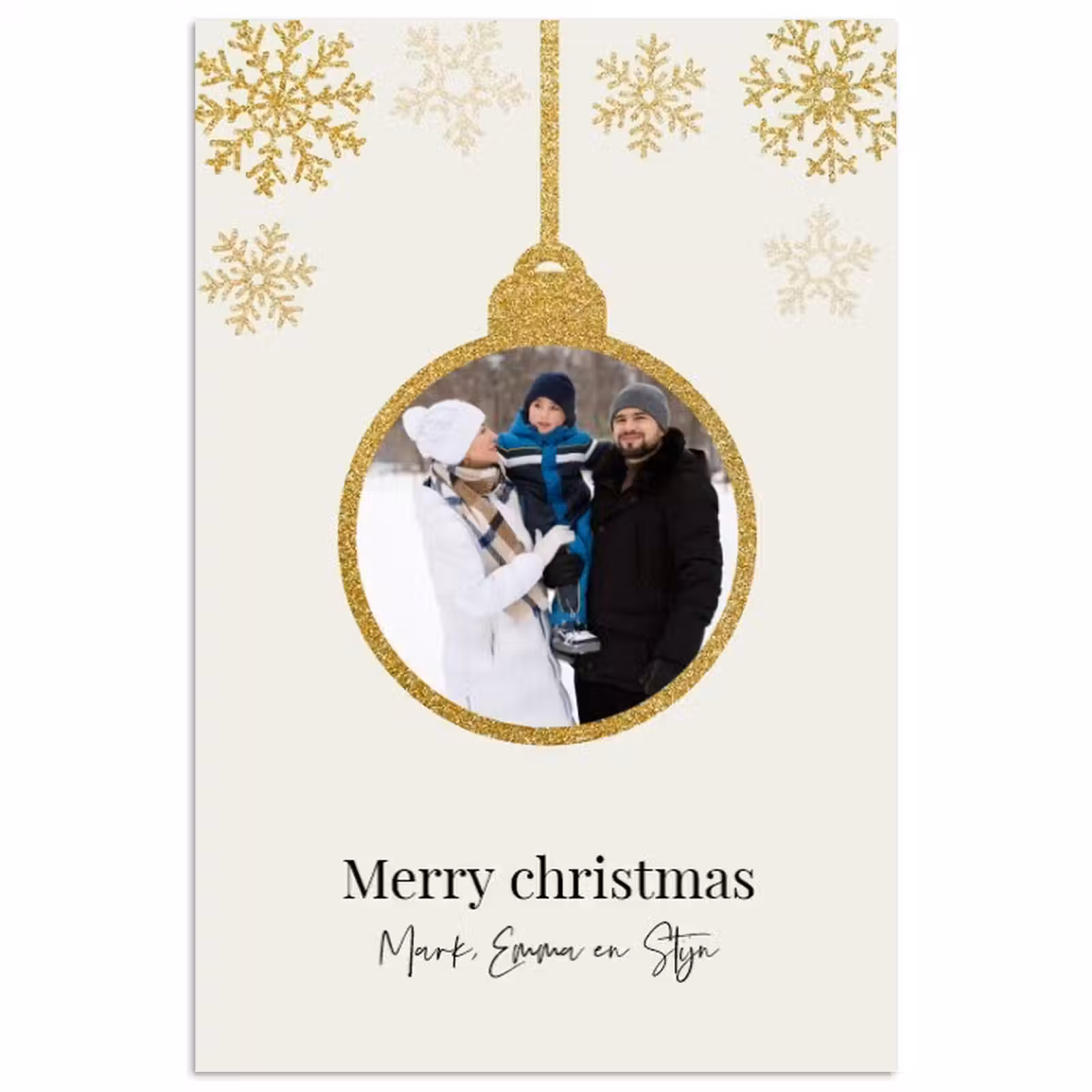 Gepersonaliseerde poster - Kerstbal - Merry Christmas - Kerst — 1