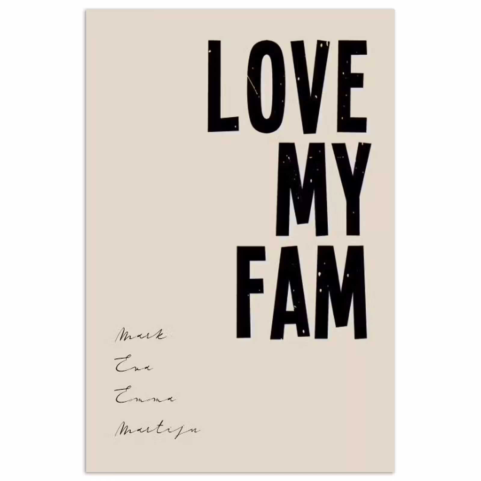 Gepersonaliseerde poster - Love My Fam — 1