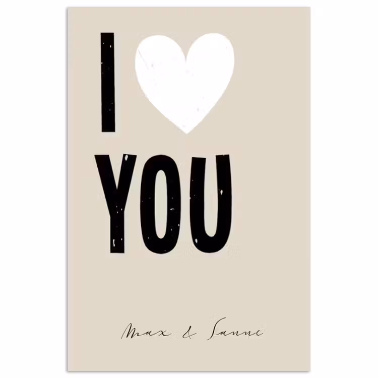 Gepersonaliseerde poster - I Love You — 1