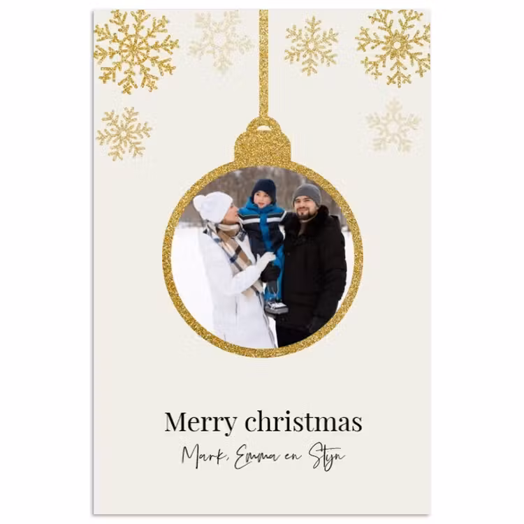 Gepersonaliseerde poster - Kerstbal - Merry Christmas - Kerst — 1
