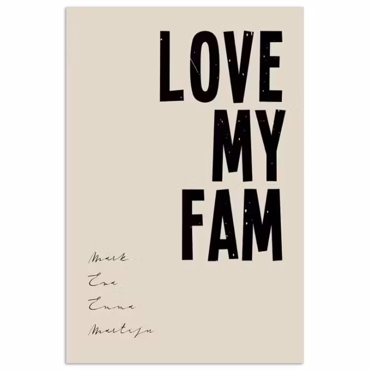 Gepersonaliseerde poster - Love My Fam — 1