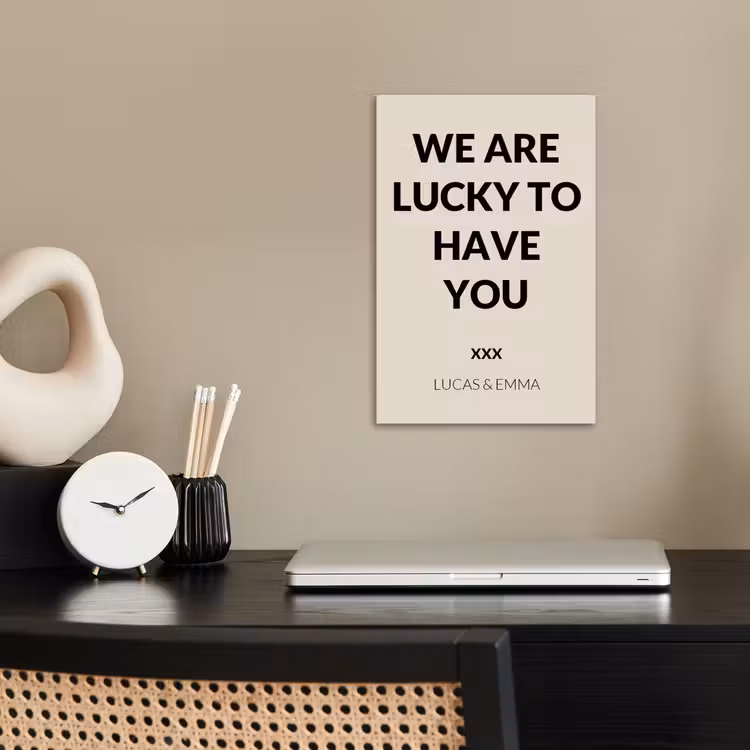 Gepersonaliseerde poster - We Are Lucky To Have You — 2