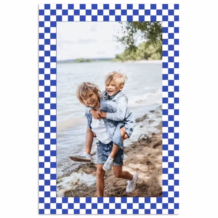 Gepersonaliseerde poster - Geruite border — 1