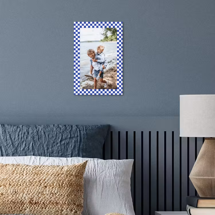 Gepersonaliseerde poster - Geruite border — 3