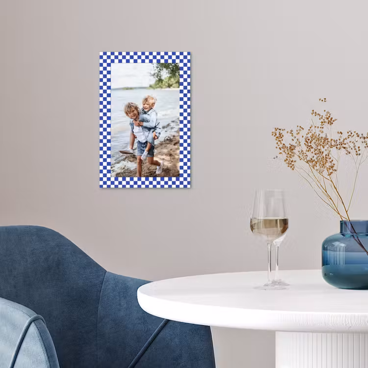 Gepersonaliseerde poster - Geruite border — 4