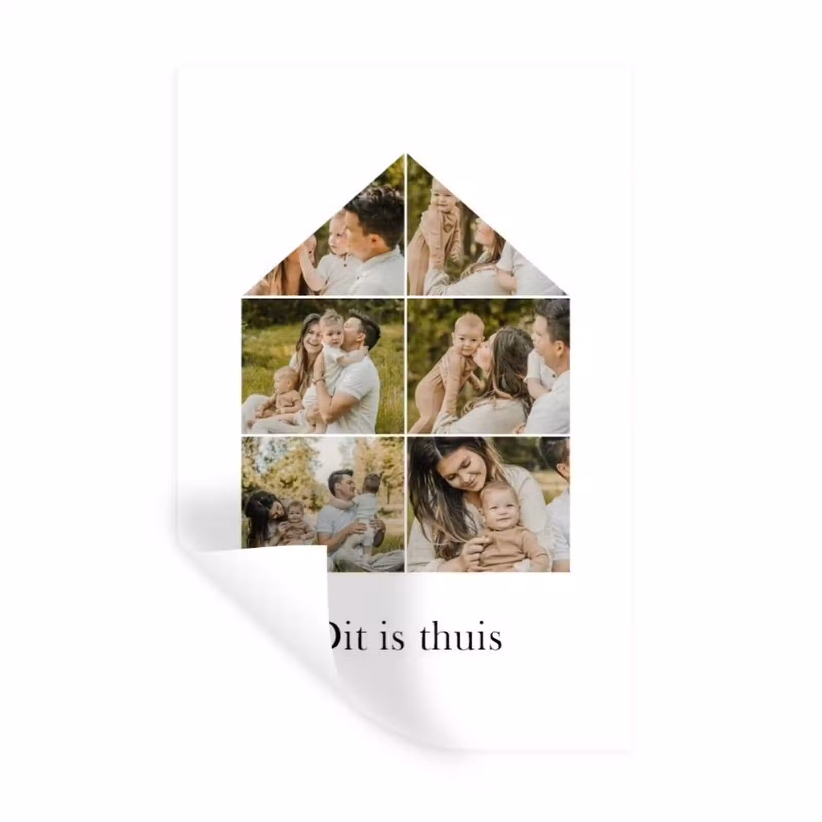 Gepersonaliseerde muursticker - Dit Is Thuis - Collage — 1