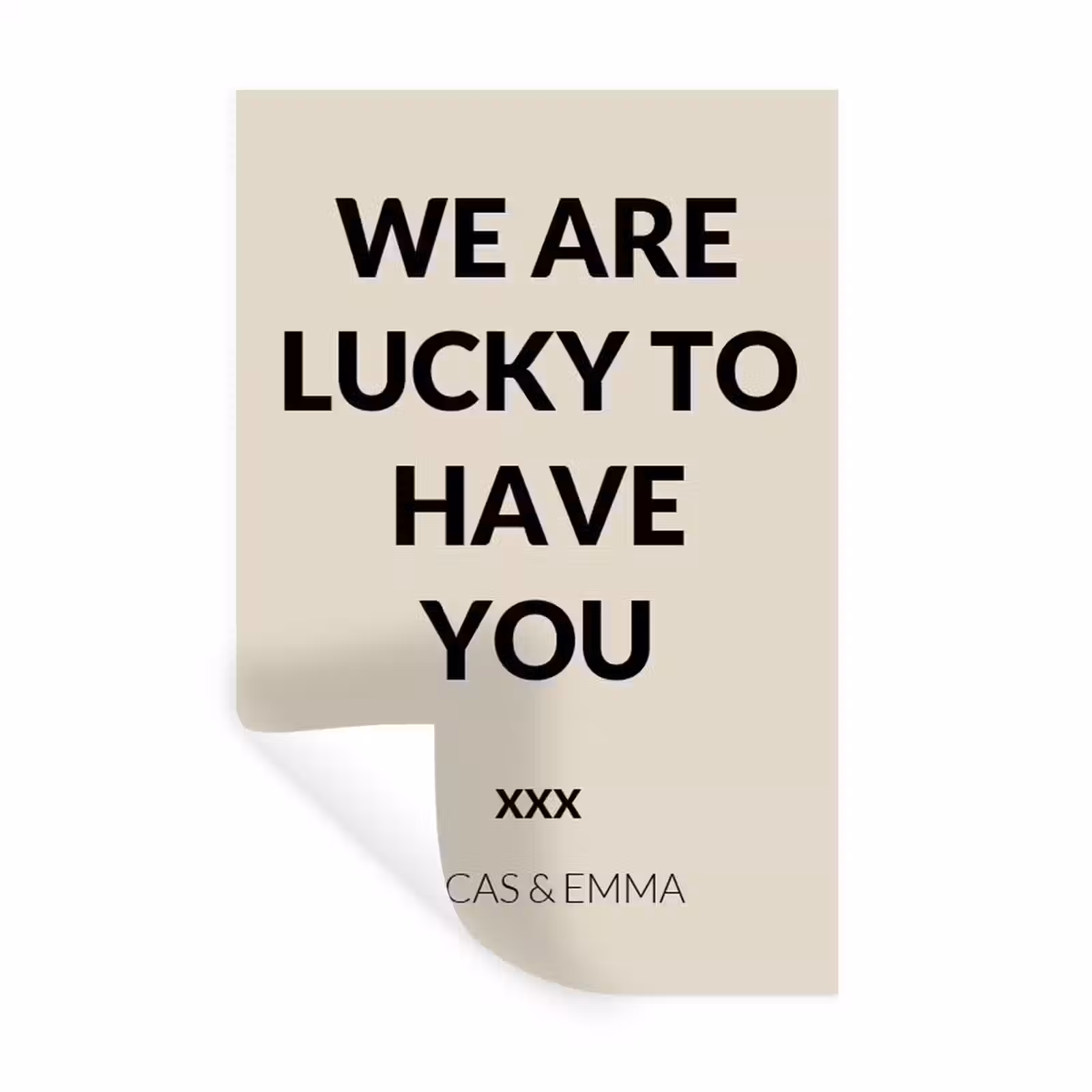 Gepersonaliseerde muursticker - We Are Lucky To Have You — 1