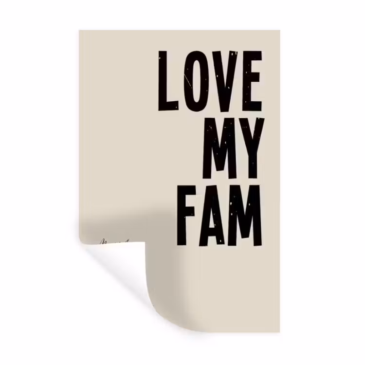 Gepersonaliseerde muursticker - Love My Fam — 1