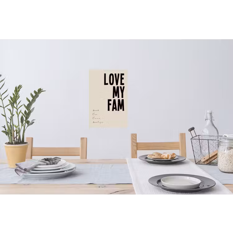 Gepersonaliseerde muursticker - Love My Fam — 3