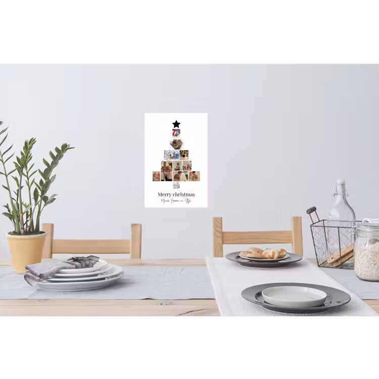 Gepersonaliseerde muursticker - Merry Christmas - Collage — 3