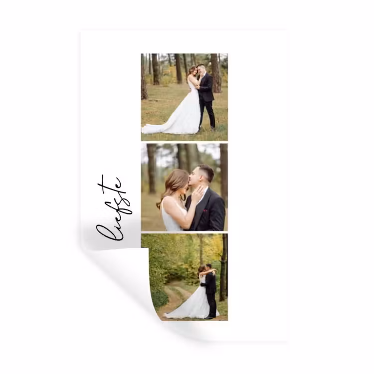 Gepersonaliseerde muursticker - Voor De Liefste - Collage — 1