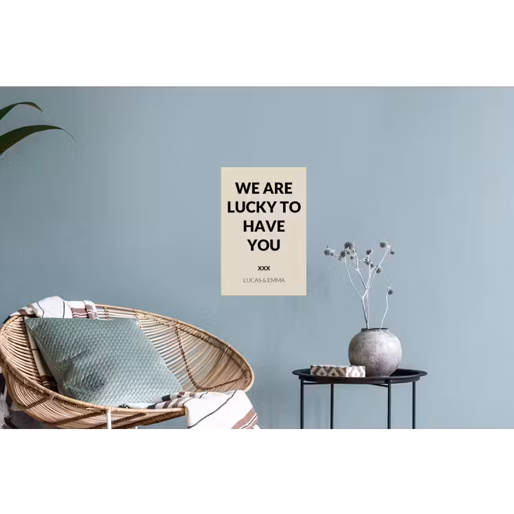Gepersonaliseerde muursticker - We Are Lucky To Have You — 4