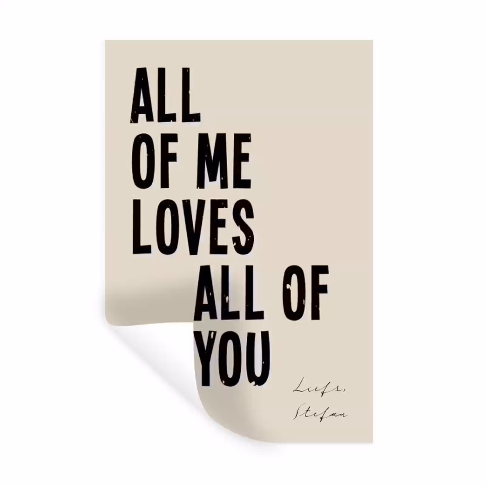 Gepersonaliseerde muursticker - All Of Me Loves All Of You — 1
