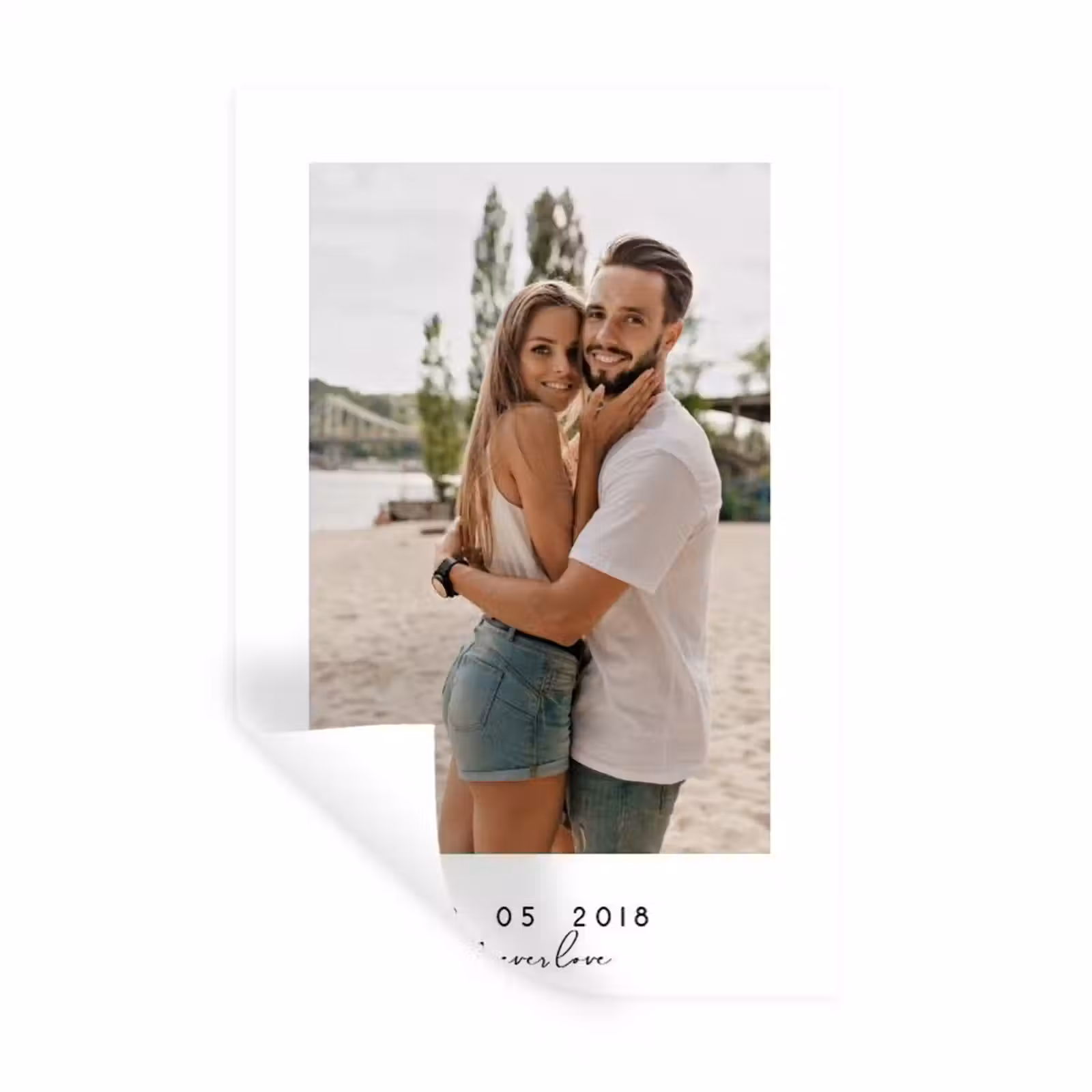 Gepersonaliseerde muursticker - Forever Love - Witte Border — 1