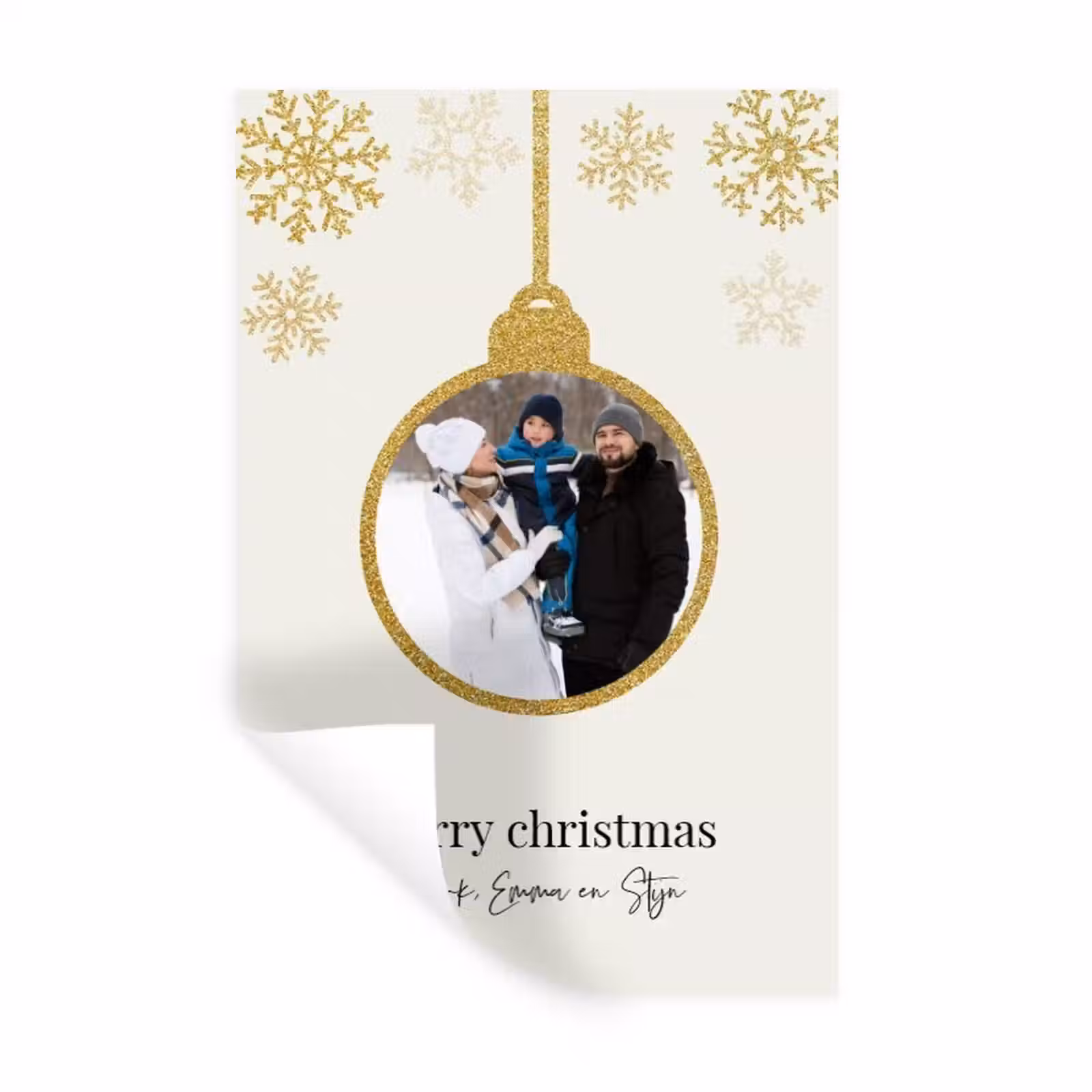 Gepersonaliseerde muursticker - Kerstbal - Merry Christmas - Kerst — 1