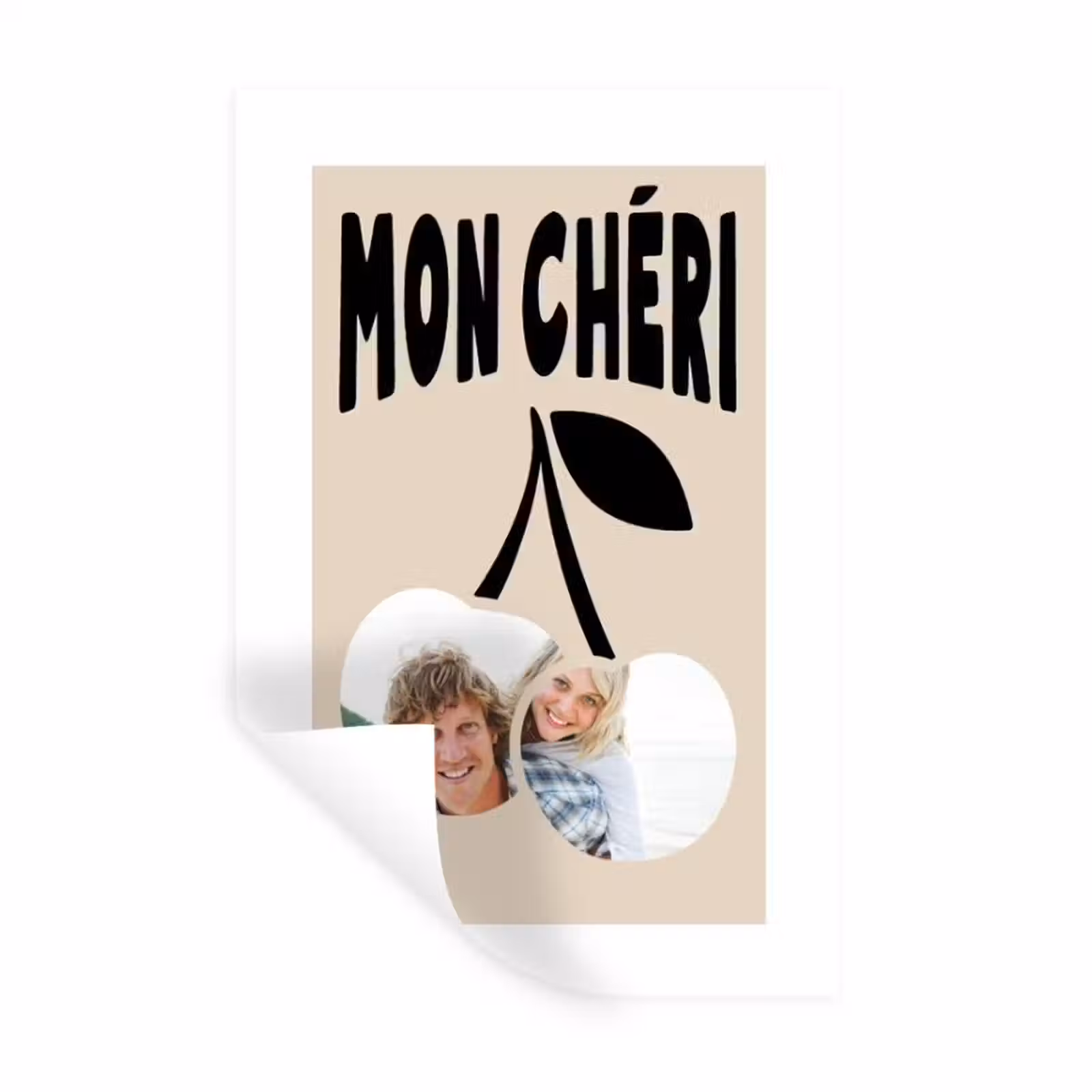Gepersonaliseerde muursticker - Mon Chéri — 1