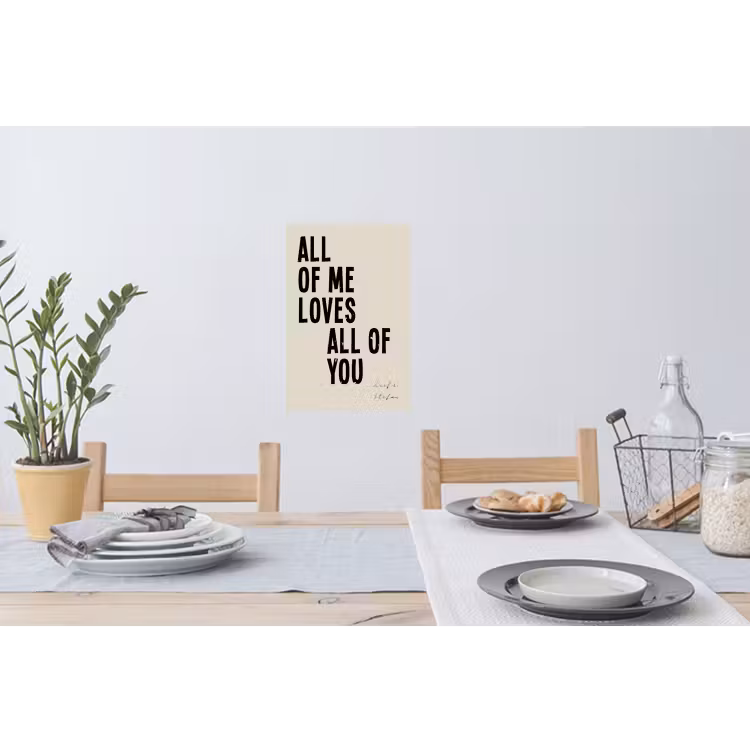 Gepersonaliseerde muursticker - All Of Me Loves All Of You — 3