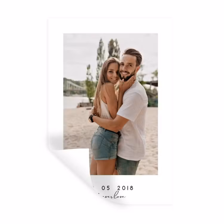 Gepersonaliseerde muursticker - Forever Love - Witte Border — 1