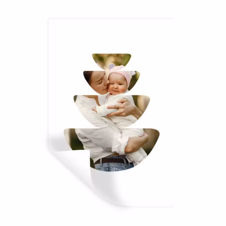Gepersonaliseerde muursticker - Foto in abstracte ronde vormen — 1