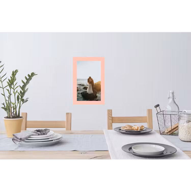 Gepersonaliseerde muursticker - Foto met roze border — 3