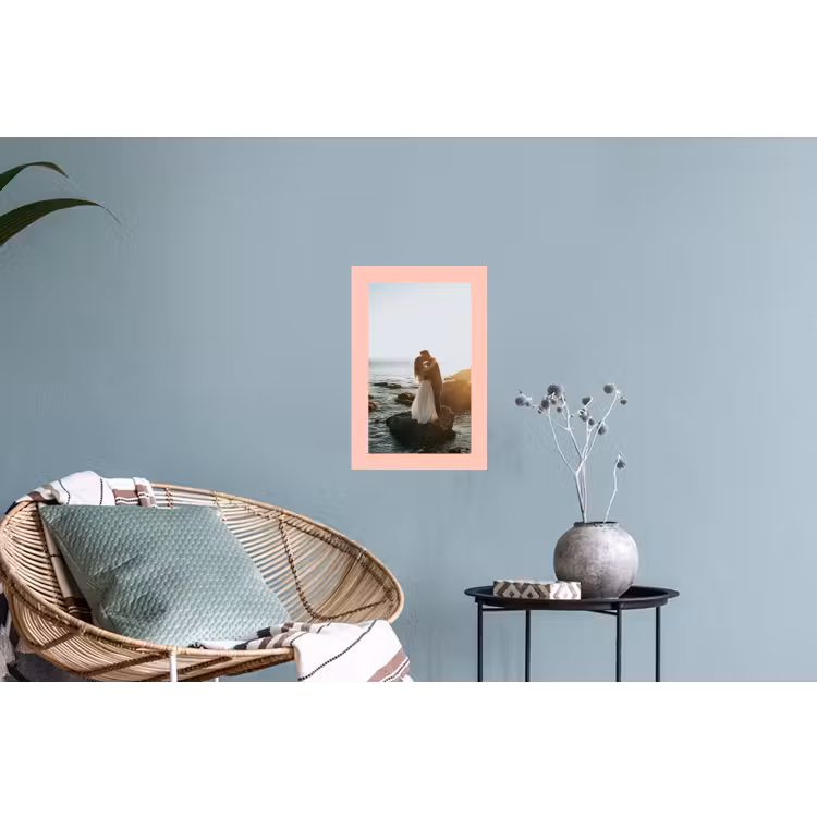 Gepersonaliseerde muursticker - Foto met roze border — 4