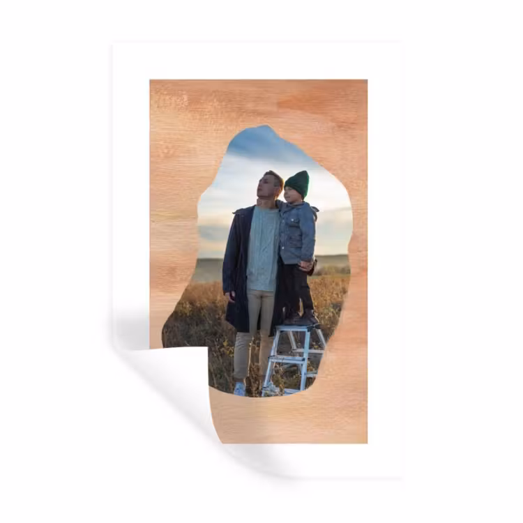 Gepersonaliseerde muursticker - Hout - Organische Vorm — 1