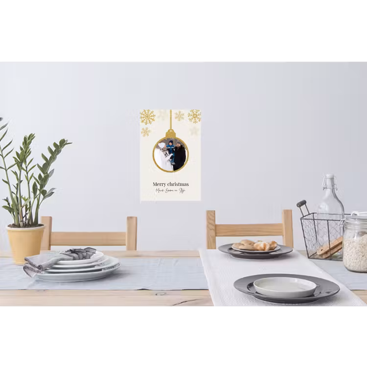 Gepersonaliseerde muursticker - Kerstbal - Merry Christmas - Kerst — 3