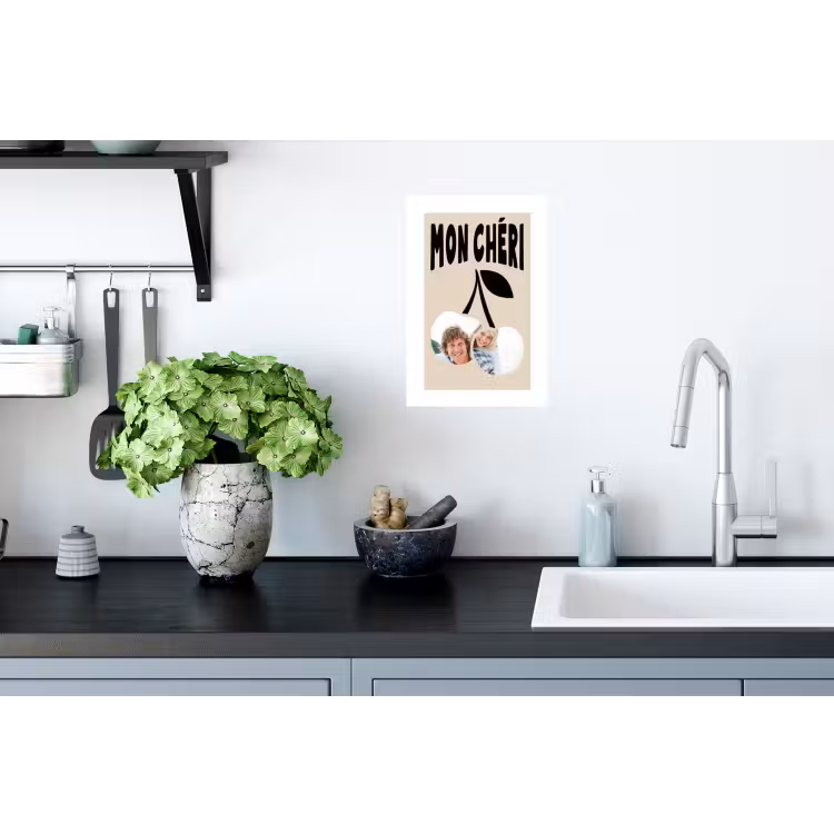 Gepersonaliseerde muursticker - Mon Chéri — 2