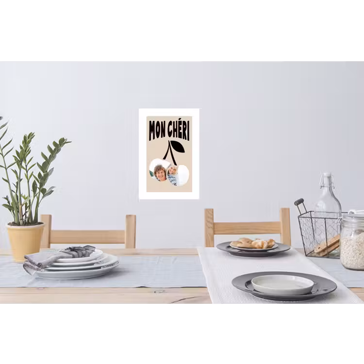 Gepersonaliseerde muursticker - Mon Chéri — 3