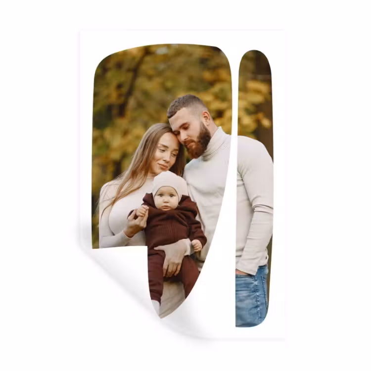 Gepersonaliseerde muursticker - Twee Vlakken - Organische Vormen — 1