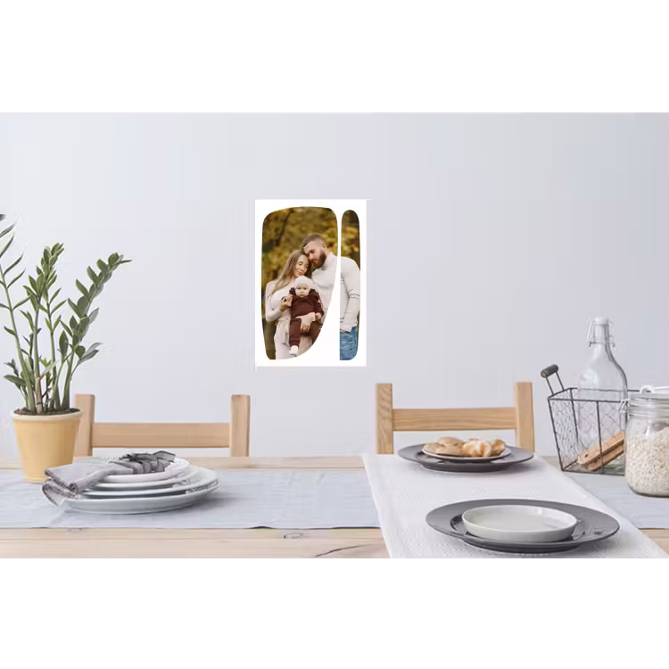 Gepersonaliseerde muursticker - Twee Vlakken - Organische Vormen — 3
