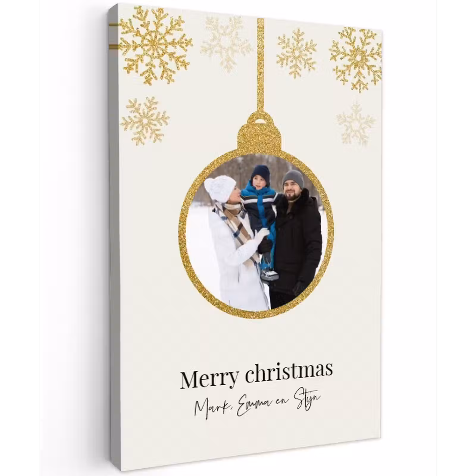 Gepersonaliseerd buiten canvas - Kerstbal - Merry Christmas - Kerst — 1