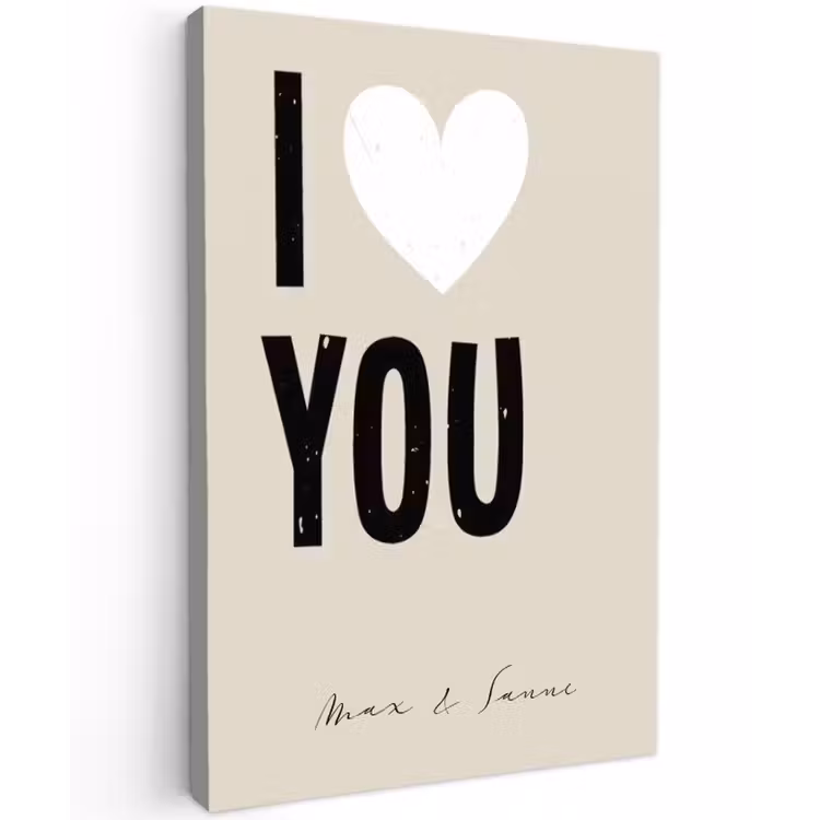 Gepersonaliseerd buiten canvas - I Love You — 1