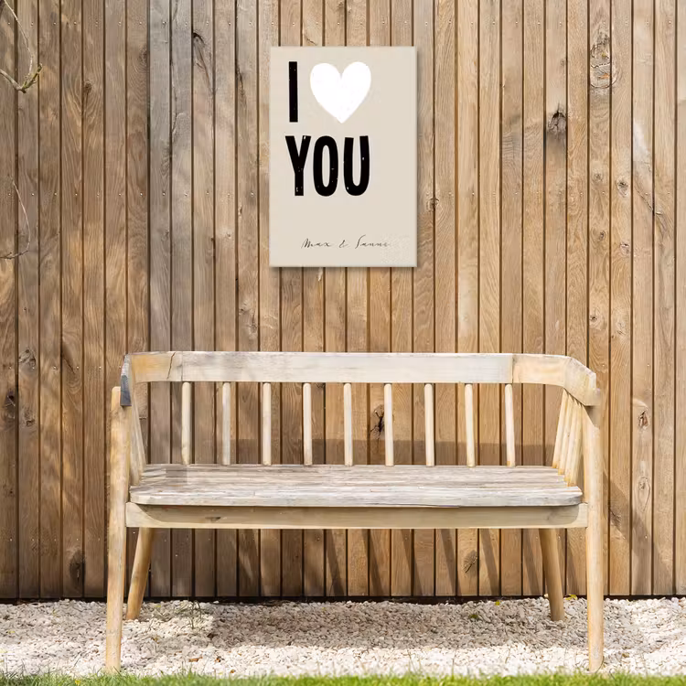 Gepersonaliseerd buiten canvas - I Love You — 3