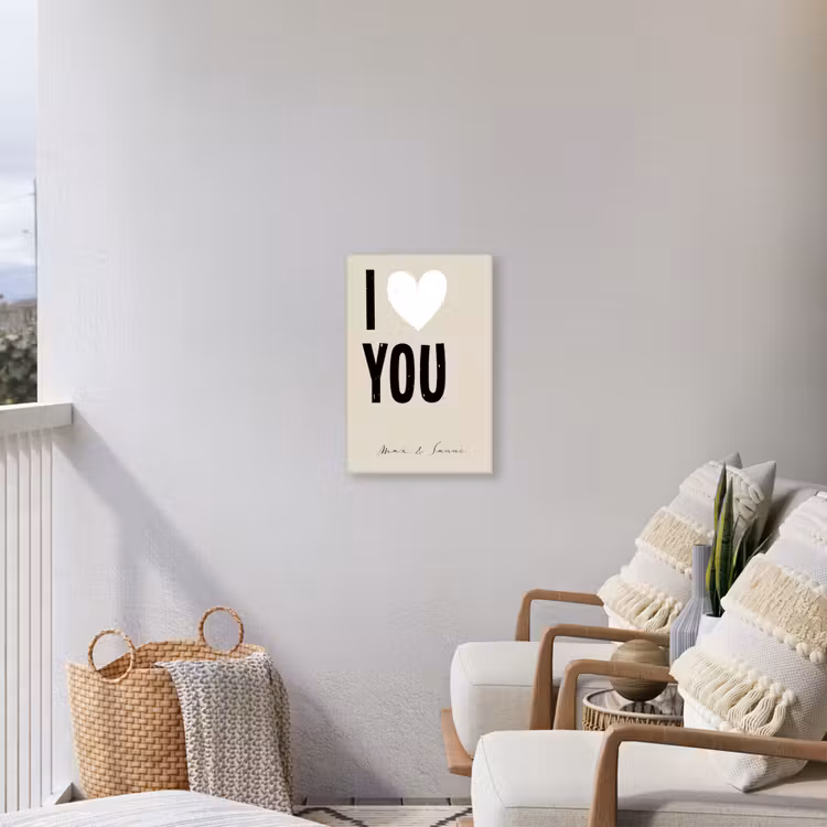 Gepersonaliseerd buiten canvas - I Love You — 4