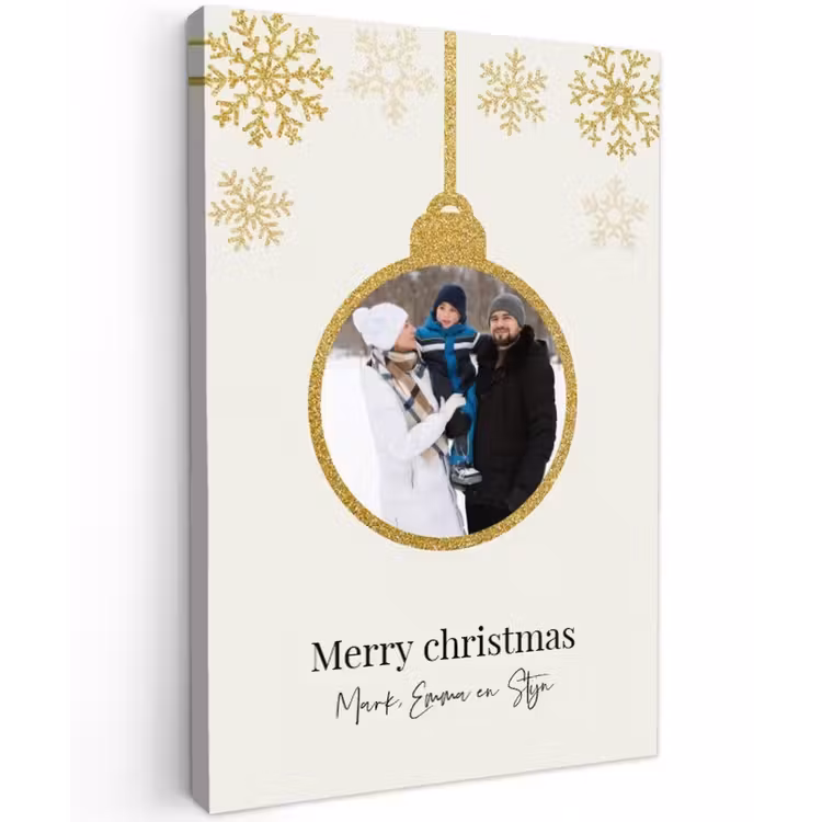 Gepersonaliseerd buiten canvas - Kerstbal - Merry Christmas - Kerst — 1