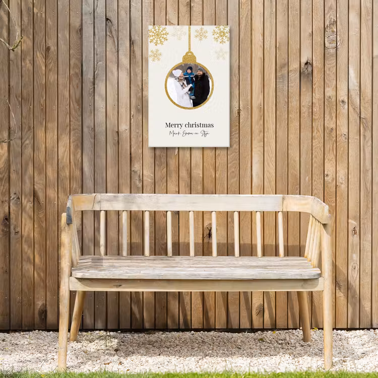 Gepersonaliseerd buiten canvas - Kerstbal - Merry Christmas - Kerst — 3