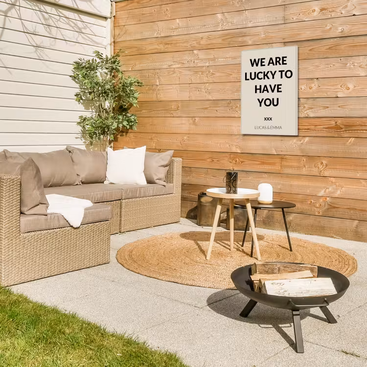 Gepersonaliseerd buiten canvas - We Are Lucky To Have You — 5