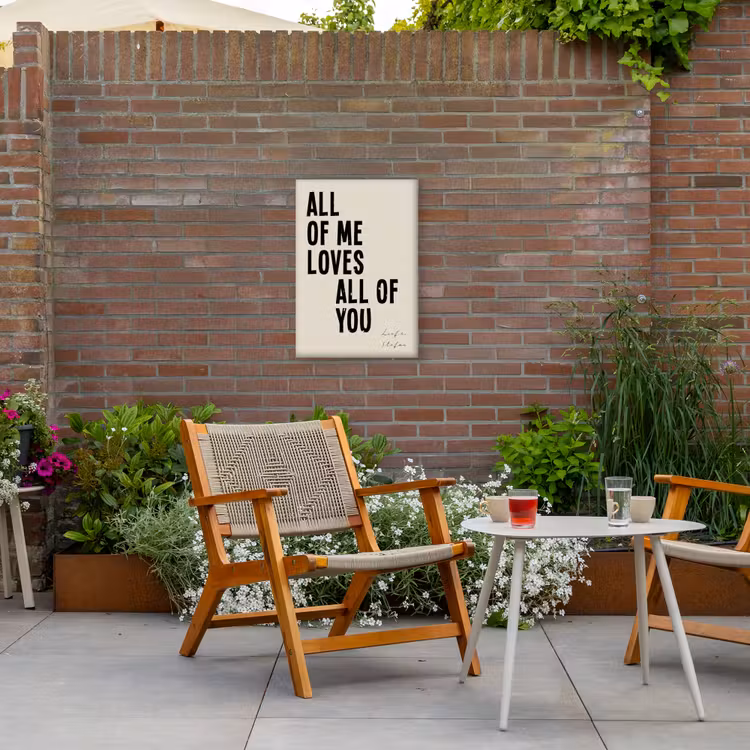 Gepersonaliseerd buiten canvas - All Of Me Loves All Of You — 2