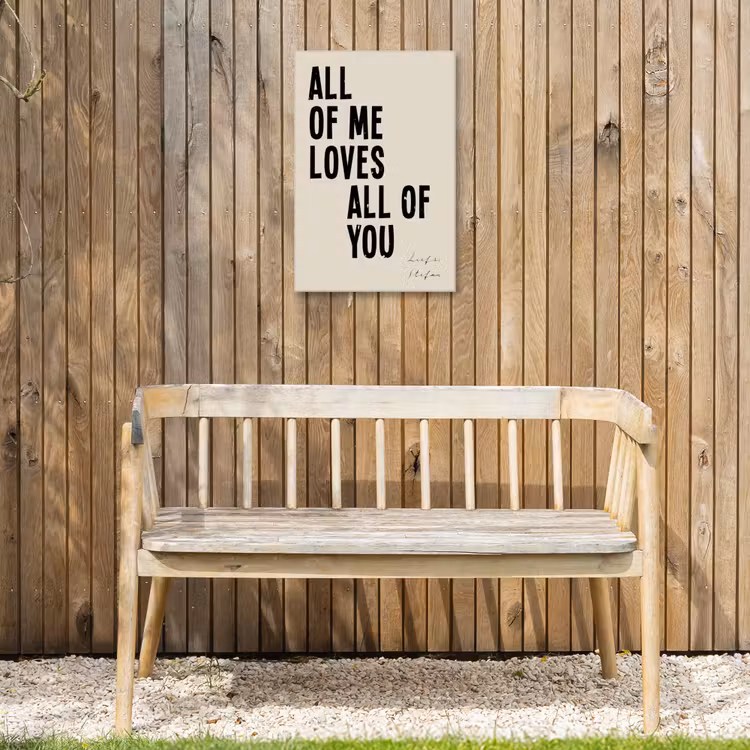 Gepersonaliseerd buiten canvas - All Of Me Loves All Of You — 3