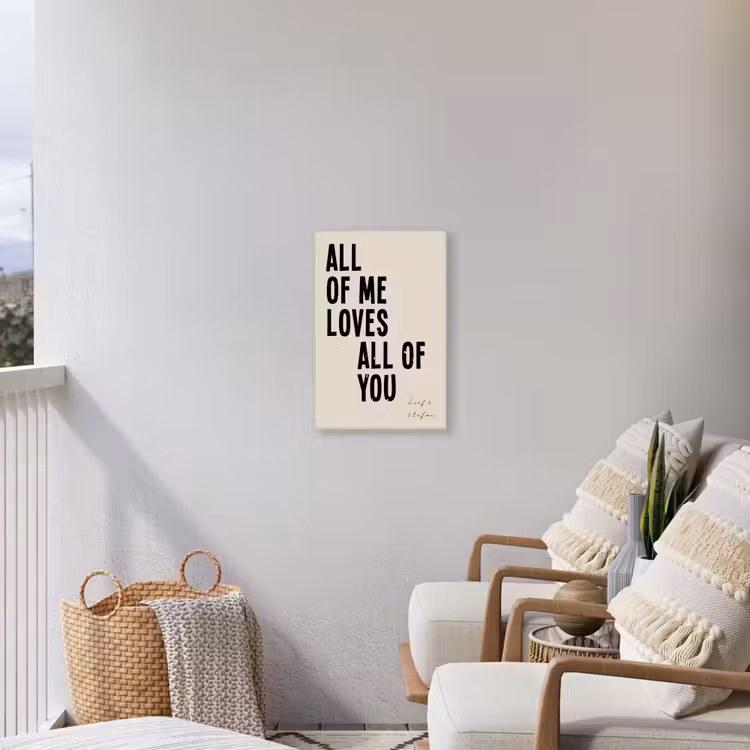 Gepersonaliseerd buiten canvas - All Of Me Loves All Of You — 4