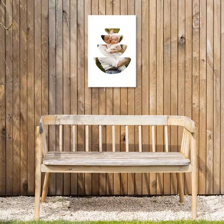 Gepersonaliseerd buiten canvas - Foto in abstracte ronde vormen — 3