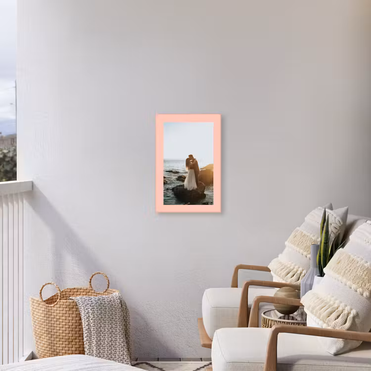 Gepersonaliseerd buiten canvas - Foto met roze border — 4