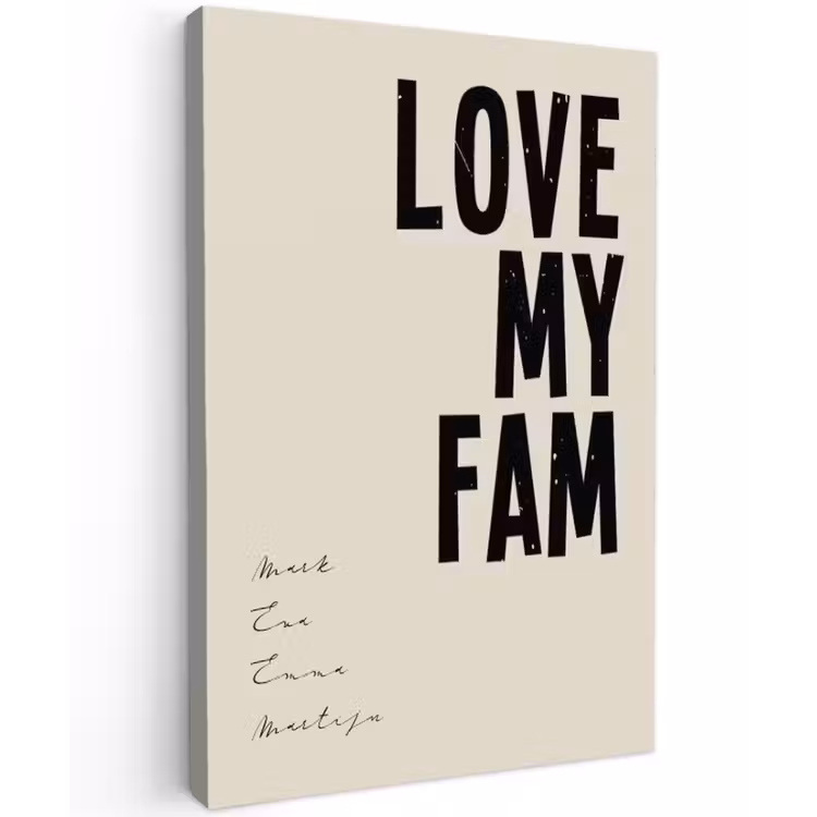 Gepersonaliseerd buiten canvas - Love My Fam — 1