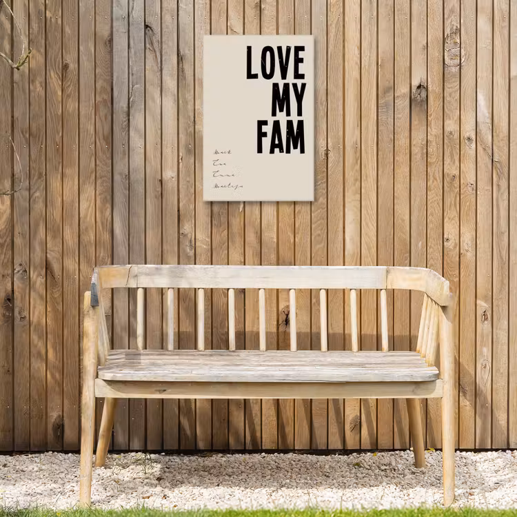 Gepersonaliseerd buiten canvas - Love My Fam — 3
