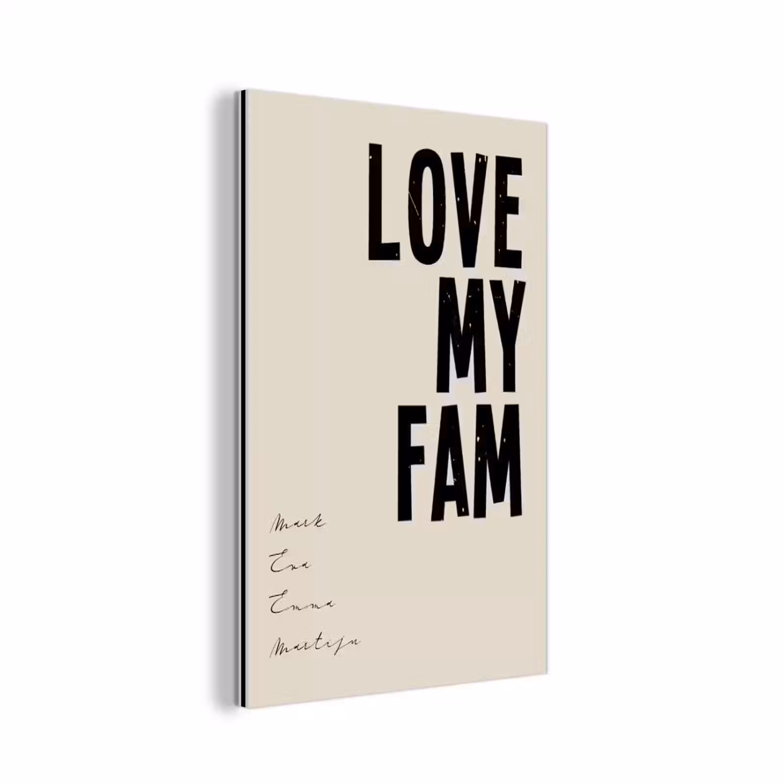 Aluminium schilderij - Love My Fam — 1